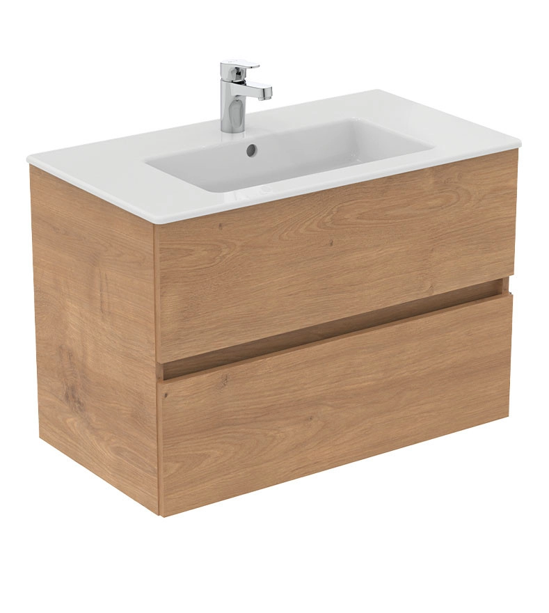 Шкаф за баня Eurovit+ 80см естествен дъб IDEAL STANDARD